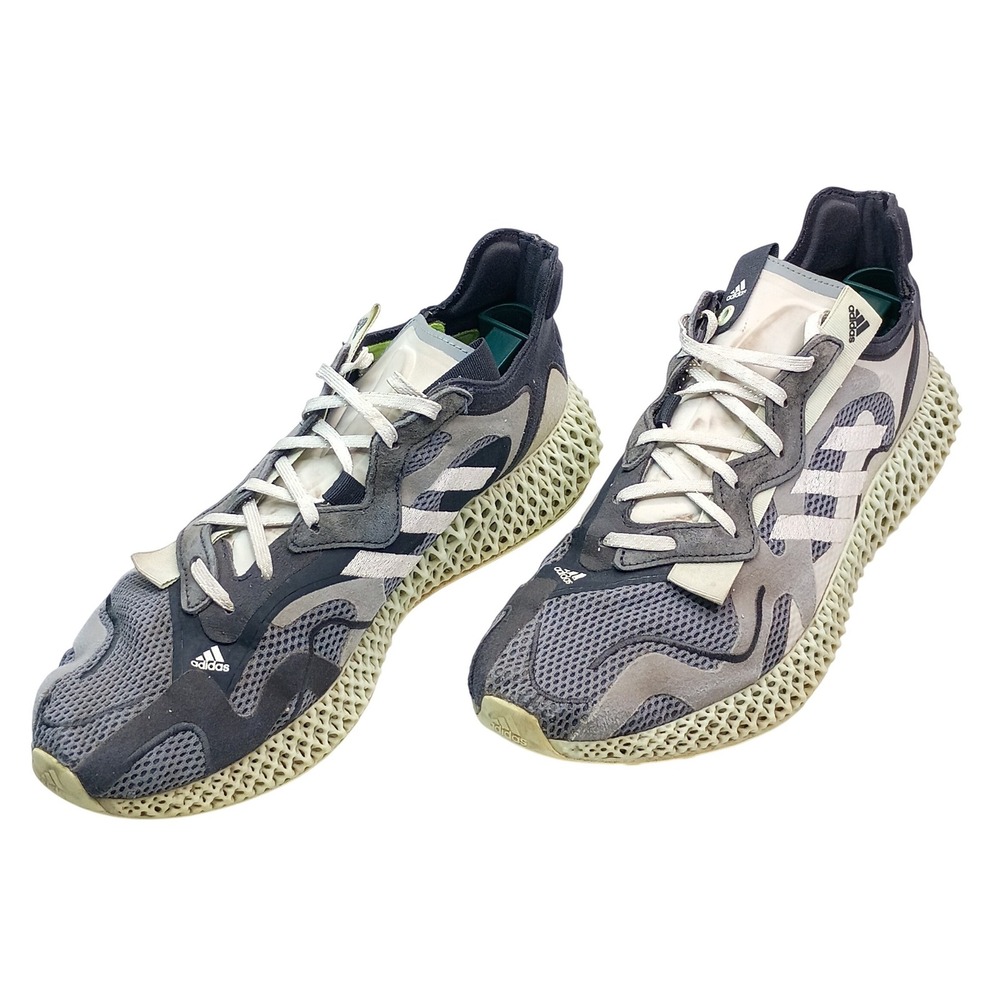 Adidas 4D Run 1.0 Sneakers Men Size 10.5 Grey White Mesh EG6510